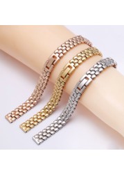 Stainless Steel Watchband 6mm 8mm 10mm Silver Golden Bracelet Replacement Strap for Dial Size Lady Fashion Watch Bracelet