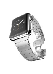 Stainless Steel Strap for Apple Watch Band Case 44mm 40mm 42mm/38mm for iWatch Serie 7 6 5 4 3 2 Band Metal Butterfly Bracelet