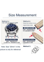 Curved Ends 18mm 20mm 22mm Solid Stainless Steel Watch Band Link Bracelet Wrist Watchband Men Replacement Watch Strap with Pins