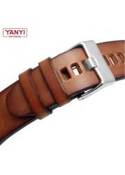 Genuine leather bracelet for diesel DZ7406 DZ7408 DZ4476 DZ4343 watch strap brown watchband 22mm 24 26mm retro wrist band