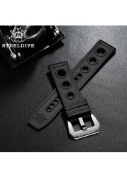 Steeldave Automatic Mechanical Strap 20mm Replacement Watch Bands Automatic Watch Bracelets Diving Watches Waffle Strap 20/22mm