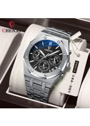 CHENXI Fashion Business Men Watches Top Brand Luxury Quartz Watch Men Stainless Steel Waterproof Wristwatch Relogio Masculino