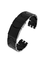 For Swatch Solid Core Metal Bracelet Concave Convex Watch Chain YCS YAS YGS Iron Men and Women Steel Ceramic Watchband