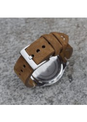 Suede Leather Watch Band18mm 20mm 22mm 24mm Quick Release Strap Replacement Watchband Vintage for Men Women Brown