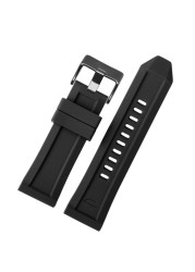 High quality silicone rubber watch band suitable for diesel dz4318/4323/4283/7315/4427 men waterproof soft big strap 24mm26mm