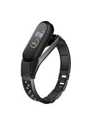 المعادن سوار ل Mi الفرقة 2 3 4 5 6 NFC الفولاذ المقاوم للصدأ استبدال حزام ل شاومي Mi الفرقة 5 Band4 حزام Miband 5 اكسسوارات