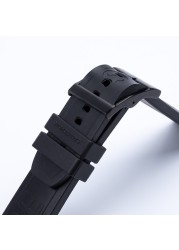 Silicone Watches Rubber Soft Band 20mm 22mm 24mm Watchband for Breitling Strap navitimer Avenger Superocean Logo Strap