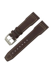 20mm 21mm 22mm High Quality Cowhide Genuine Leather Watchband Suitable for IWC Pilot Mark 18 Soft Brown Watch Strap Tang Clasp