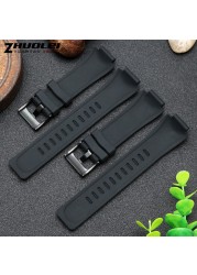 High Quantity Rubber Watchband For Timex WATCHT2N720 T2N721 TW2T76300 Black Waterproof Silicone Sport Strap 28*16mm