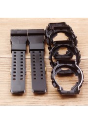 Casio G SHOCK GLS GD GA110 GA 100 GD 120 Watch Accessories, Resin Strap, Black Gold Case