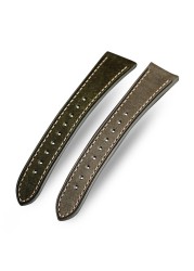 Suitable for antique watch straps, handmade Italian calf leather watchband 18mm 20mm 22mm, frosted retro style soft bracelet