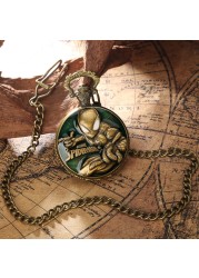 2022 New Green Men Unique Quartz Pocket Watch Anime Man Style Glue Drop Thick Chain Souvenir Birthday Gift for Boyfriend