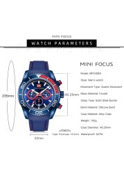 Men's Watches Top Brand Luxury Quartz Fashion Waterproof Multifunction Sports Wristwatches Relogio Masculino Blue Silicone Strap