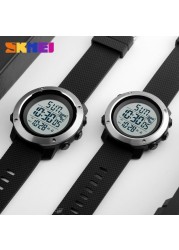 SKMEI - Simple Men's Digital Work Watch, PU Strap, Multifunctional LED Display, 5 Bar Water Resistant, 1267