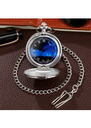 Men Women Simple Silver Both Sides Smooth Quartz Pocket Watch Starry Sky Surface Thick Series Unisex Precious Commemorative Watches