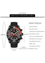 Men's Watches Top Brand Luxury Quartz Waterproof Fashion Multifunction Sports Wristwatches Relogio Masculino Black Silicone Strap