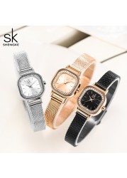 Fashion Women Simple Wristwatch Rhinestone Dial Decoration Quartz Movement Watches for Women Holiday Gifts Stainless Steel Wristwatch