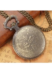 2022 Nostalgic Bronze WWII Aircraft Style Unique Quartz Chain Pocket Watch Sense Watches Souvenir Collection