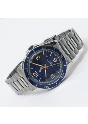 2021 Hot Sale Luxury BR Three Needle Calendar Stainless Steel Blue Face Quartz Watch