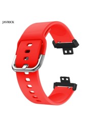 Durable Solid Color Soft Silicone Wristband Watch Wrist Strap For Huawei Watch Fit Smart Wristband Accessories