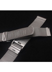 New High Quality Watches 18mm 20mm 21mm 22mm Stainless Steel Black Silver Watches Mesh Bracelet Watch Band Strap Fit Brands