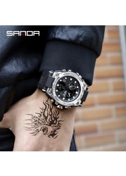 SANDA 739 Sports Watches Men Luxury Brand Military Quartz Watch Men Waterproof S Shock Male Clock relogio masculino 2022