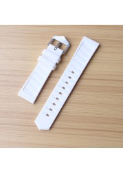 12 14 16 18 19 20 21 22 23 24 26 28 مللي متر Watchbands لينة الأبيض رجل إمرأة إسورة من السيليكون والمطاط للماء السائقين حزام ساعة اليد الفرقة