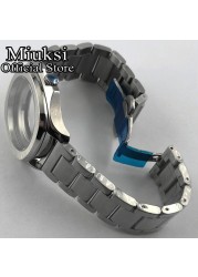 Miuksi 40mm Watch Silver Case Sapphire Crystal Fit NH35 NH36 ETA2824 2836 Miyota 8205 8215 821A Mingzhu DG2813 3804 Movement