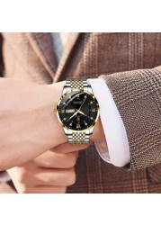 2022 New Casual Sports Chronograph Watches Men Stainless Steel Band Wristwatch Big Dial Quartz Watch With Luminous Pointers