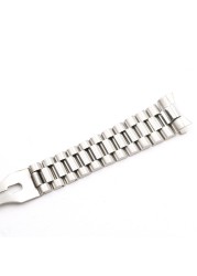 Carlywet 20mm Wholesale Silver Hollow Curved End Screw Quick 316L Stainless Steel Replacem Band Belt Jubilee Old Style Bracelet