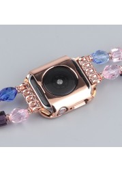 الفاخرة جوهرة حالة ل أبل ووتش سلسلة 6/5/4/3/2/1/SE سبائك حامي 40 44 مللي متر ل iWatch 38 42 مللي متر المعادن الوفير غطاء حالة