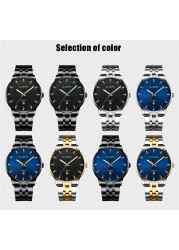 CUENA Men's Watch Luxury Stainless Steel Quartz Wristwatches Casual Sports Waterproof Date Watch relogios masculino