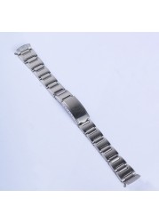 19mm Vintage 316L Hollow Curved End Watch Strap Band Bracelet for Seiko Watch 6139-6002 6000 6001 6005 6032 Chrono