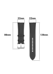 Watchband suitable for Huawei watch GT3 band for Samsung watch4 prime leather strap leather strap 20/22mm high-end business str