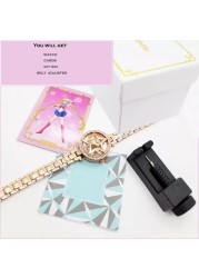 Anime OST Limited Quartz Sailor Moon Crystal Star Compact Wristwatch Women Girls Wrist Watch Jewelry Cosplay Props Birthday Gift