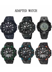 For Casio PROTREK PRW-6000/6100/3000 /3100 PRG-300 Silicone Rubber Strap Watchband Waterproof Mountaineering Men's Bracelet 24mm