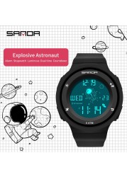 SANDA 2022 New Fashion Sport Women's Watches Digital Watch Waterproof Female Watch 5ATM Waterproof Relogio Feminino 2121