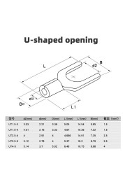 320pcs Boxed, Crimp Terminal Pliers, Cold Pressed Terminal, U Shaped O, Wire Connector 0.5-4mm Square Eletrico Terminal