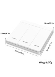 Diese 433Mhz wireless wall switch rf 86 wall panel transmitter safety switch and ac 110v 220v relay interrupt for light