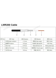 BEVOTOP LMR200 Cable SMA Male to SMA Male Plug 50-3 50ohm Low Loss RF Coaxial Cable Adapter WiFi Antenna Extension Cord Pigtail