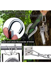 10pcs Spring Hook Stainless Steel Ring Steel Clips Keychain Heavy Duty Quick Link for Camping Hiking Travel In Stock