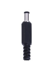 5/10pcs/pack Black DC Power Plug 5.5X2.1mm Soldering Line Black DC Power Male Plug Jack Adapter