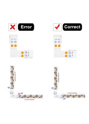 Led strip connector 2pin 3pin 4pin 5pin 10/12mm width L/T/X shape corner welding for WS2811 WS2812B 3528 5050 RGB LED light