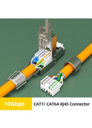 ZoeRax RJ45 8P8C STP Shielded Field Connector - RJ45 Termination Plug for Cat.6/6A/7 23AWG Solid Cable Installation