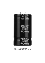 2.7V 500F 35x60mm Super Farad Capacitor Wide Scope of Metal Application Electrolytic Capacitor for Automotive Circuit