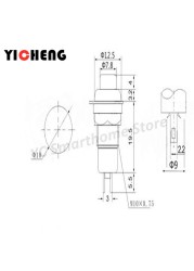 6pcs DS-211 DS-213 Push Button Switch 10mm Momentary/Self-Lock Round Button Switch DS211 DS213 Miniature