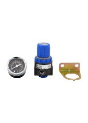 AR2000 1/4'' Mini Pneumatic Air Pressure Relief Control Compressor Regulator Treatment Units Valve Gauge Fitting