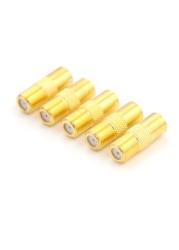 5pcs/lot Coaxial Coax RF Adapter TV Connectors PAL Plug Male to Female M/F Electrolytic Capacitors Wholesale