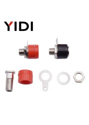 10pcs 4mm Red Black Male Female Banana Plug Speaker Jack Amplifier Adapter Screw Terminal Vise Post Socket Connectors