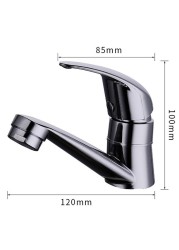 Chrome Surface Mount Bathroom Basin Faucets Single Handle Single Hole Bath Tap Cold Water Tap Hardware